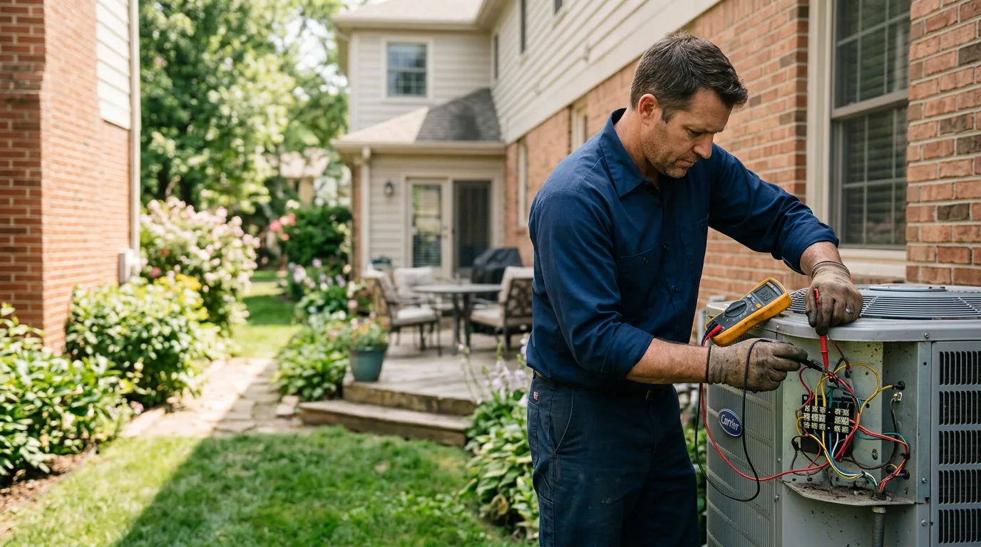 HVAC technician working near Depauville, NY